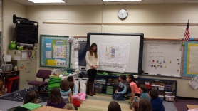 Perkins+Wills interior designer works with 3rd graders on design thinking bedrooms 